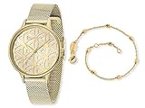 goldenes Edelstahlgehäuse mit einem Durchmesser von 34 mm
