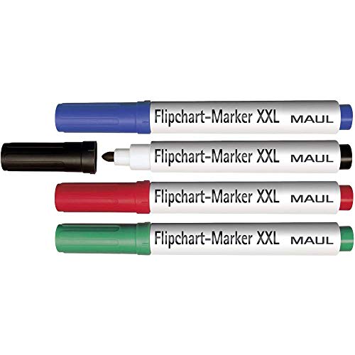 MAUL 6383999 Lot de 4 Feutre Marqueur Permanent Assortis