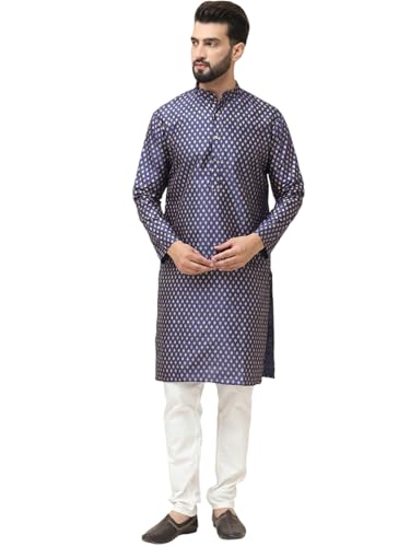 Ensemble Kurta Sojanya en soie mélangée pour homme chic