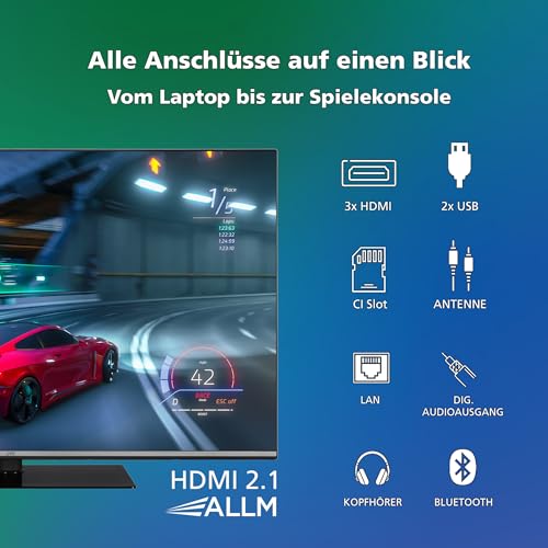 JVC QLED Fernseher 55 Zoll Smart TV VIDAA LT-55VDQ6555-4K UHD Fernseher, HDR TV mit Dolby Vision, Dolby Atmos, 6 Monate HD+ inkl. und integriertem Triple-Tuner, LED TV schwarz JVC QLED Fernseher 55 Zoll Smart TV VIDAA LT-55VDQ6555-4K UHD Fernseher, HDR TV mit Dolby Vision, Dolby Atmos, 6 Monate HD+ inkl. und integriertem Triple-Tuner, LED TV schwarz