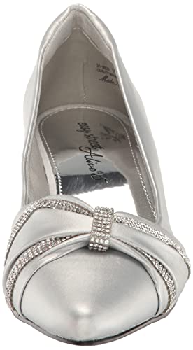 Easy Street Women's Millie Pump, Silver Satin, 7.5 #TOP1