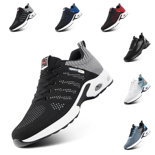 Hitmars Zapatillas de Running Hombre Deportivas Zapatos Ligero Zapatillas de Running Transpirables Casual Gimnasio Sneakers Deportivas Negro 40...