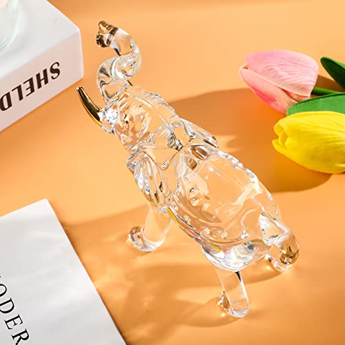 Image of YWHL Crystal Elephant Figurine Gifts for Women, Elephant Statue Decor