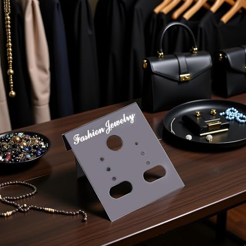 100 Stück schwarze Ohrring-Display-Karte, Kunststoff-Schmuckverpackung, DIY-Ohrringhalter, Schmuck-Display-Karte, Schmuckherstellung, Display und Verpackungszubehör, Perlen- und Schmuckherstellung (3