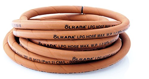 Image of Arrison ISI Marked Reinforced LPG Gas Hose Pipe, 5 Meters, Alloy Steel, Multicolor