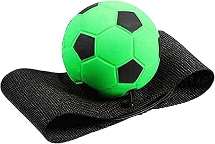 Yjemle Green Wrist Return Ball - Adjustable Bounce Back Balls with String, Rubber Elastic Rebound Ball Finger Exercise Kit Activity and Play,Paddle Balls with String