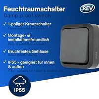 REV AquaStorm Kreuzschalter, Aufputz, Feuchtraum IP55, anthrazit – Ansicht 2