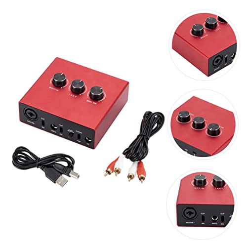 Kombiuda External Sound Card Usb Audio Interface Interface De Audio Audio Interface For Pc Audio Interface Usb Audio Interface Audio Interface For Phone Red Cell Phone Abs Major #TOP5