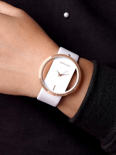 Image of Joker & Witch Faux Leather Minimal Transparent Dial Pu Analogue Watch For Women