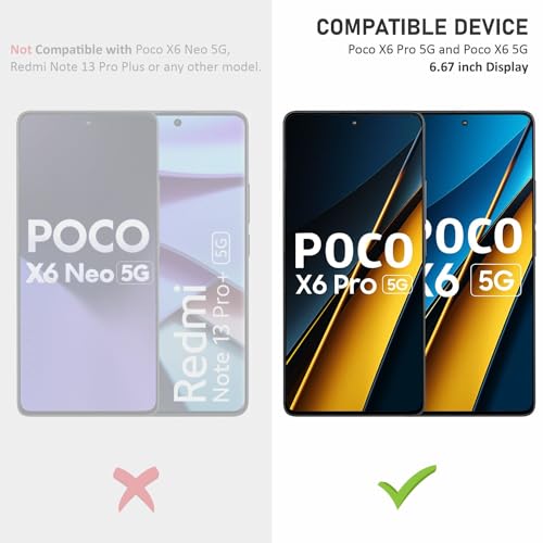 Image of Mr.Shield Top-Notch HD+ Tempered Glass Screen Protector Guard for Poco X6 and X6 Pro (6.67 Inch), 9H Hardness, Military Grade Protection, Easy Installation kit