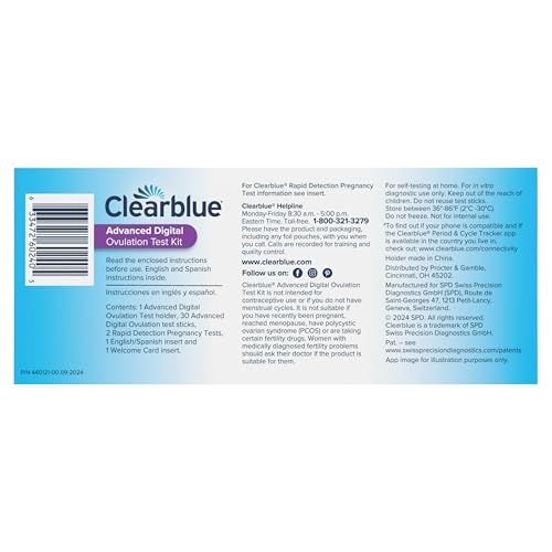 clearblue advanced digital ovulation test kit 32 ct