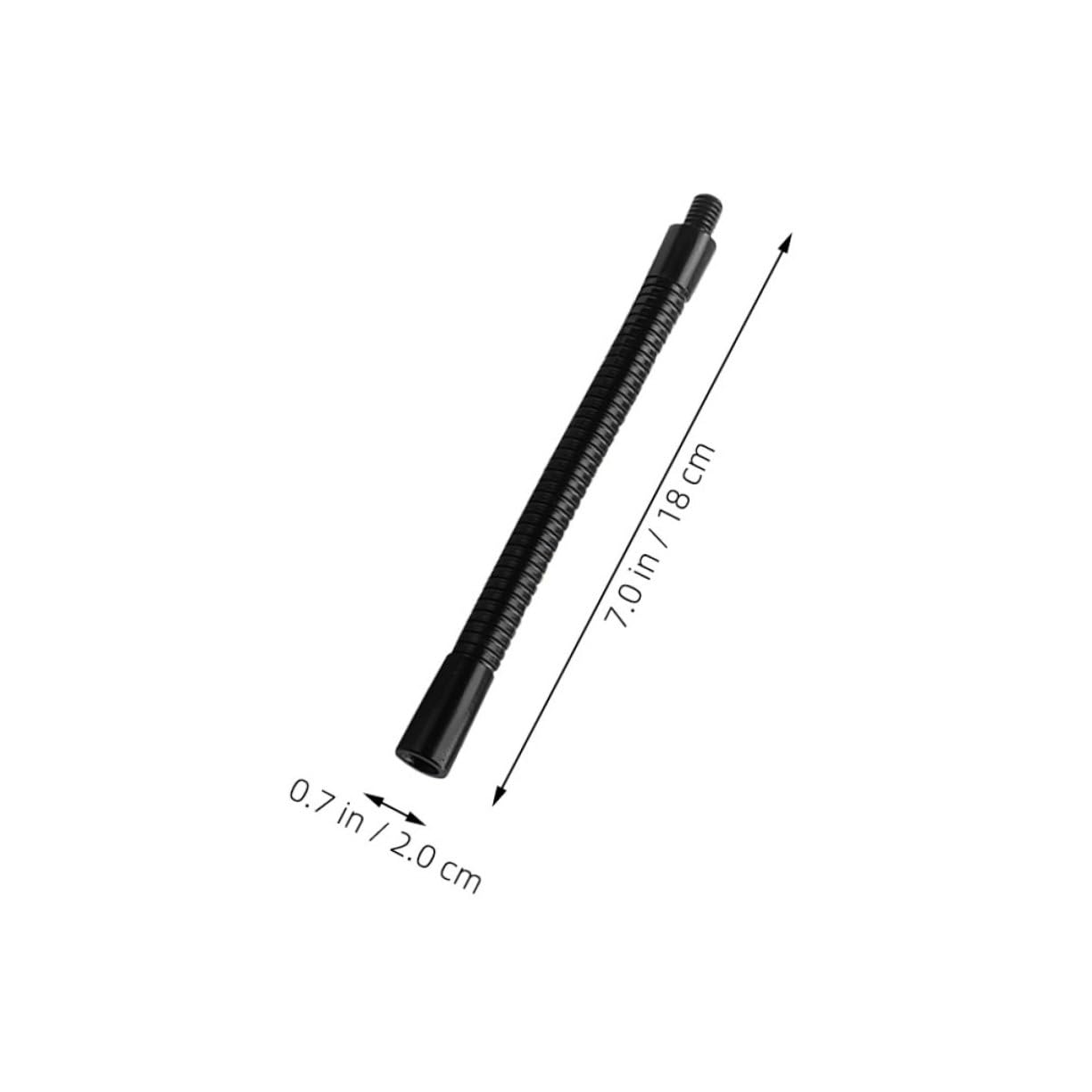 CIMAXIC Sturdy Metal Microphone Stand Flexible Connector and Hose Extension 18cm Black