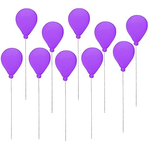 Luojuny 10Pcs/Set Miniature Balloon Multiple Uses Insert Devise Loam Toy House Handcrafted Multicolor Balloons Dark Purple Cover
