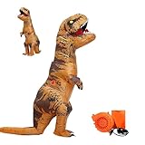 Disfraz de dinosaurio, Cosplay unisex (marrón)