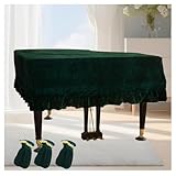 HBDSMLPL Cubierta De Piano De Cola, Lujo Ligero, Superficie Suave Cubierta De Piano Decoración a Prueba De Polvo Accesorios para Piano,Green-230cm
