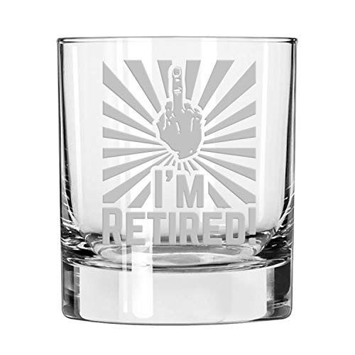 I'm Retired! Double Old Fashioned/Whiskey Glass (Man) #TOP2
