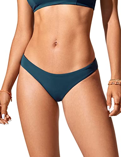 Image of CRZ YOGA Low Waisted Bikini Bottoms | Mid Cut Leg, Medium Bum Coverage, Full Lining, Swim, Bathing Suit Briefs for Women