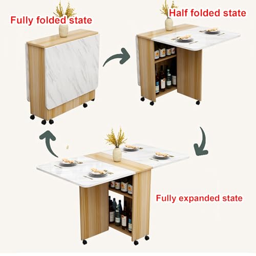 Table à manger pliante pour cuisine et repas modulable en appartement - 4