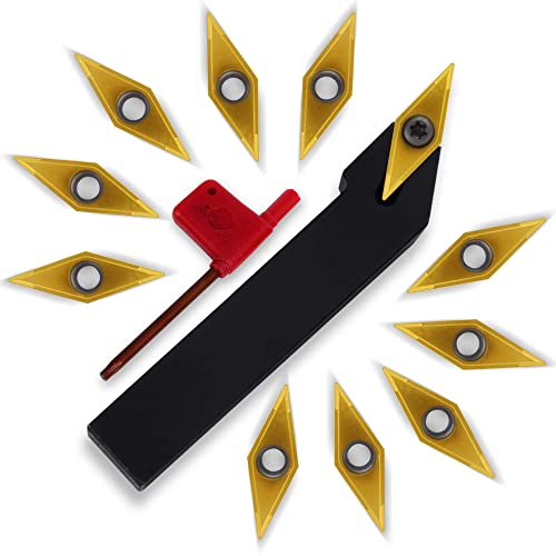 Indexable Carbide Turning Tool Insert - 5/8" Turning Holder Svjcr1616H16 Metal Lathe Cutting Tools With Vcmt331 Vcmt160404 Indexable Carbide Turning Insert Cutter Blade - Iwongo Supplied #TOP2