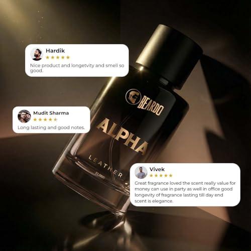 Image of BEARDO Alpha Leather Elixir 30ml | Extrait De Parfum | Leathery Perfume For Men | Long Lasting Perfume | Premium Gift For Man | Gift For Husband | Boyfriend