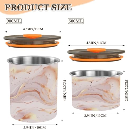 Contenedor hermético de acero inoxidable para café 500ml miniatura 2