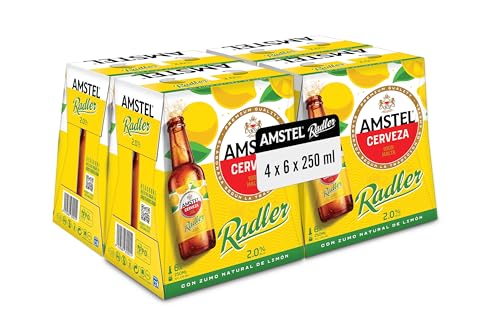 Amstel cerveza Radler Caja 4 Pack botella, 6 x 25cl