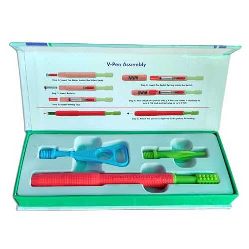 Image of SPEECHGEARS Tactile Kit, Sensory Integration Tools, Speech Tools, Feeding Tools, V-Pen, Uni-Tip, Pointed-Tip, Talk-Tip (Red)