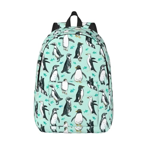 Mochila de viaje para ordenador con estampado de pingüinos EdWal para universidad y portátil