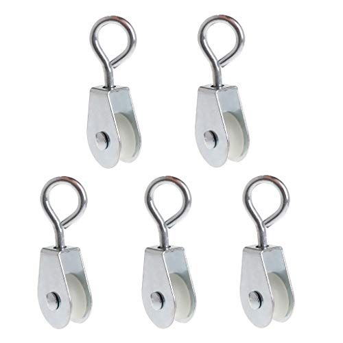 Vivitoch 5 Pcs/Set Aquaculture Pulley Metal Automatic Water Line Wheel Accessories Equipment Supplies Poultry Bird Hanger Hook