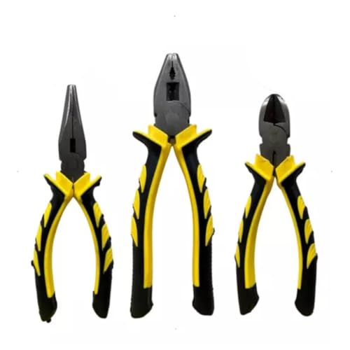 Kit Jogo Alicates De Corte Universal Bico Meia Cana Diagonal