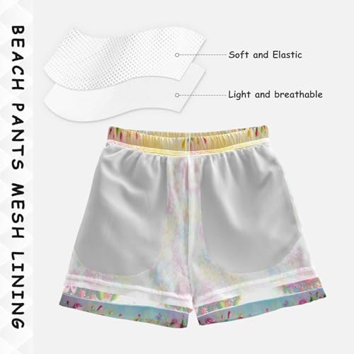 Flower Butterfly Boys Swim Trunks Quick Dry Toddler Swimsuit Boy Bathing Suits Board Shorts Swimwear 2T4