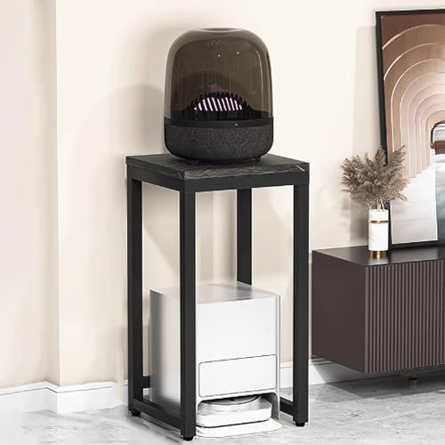 Colonne de support AV moderne en acier noir pour équipement audio - 2
