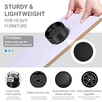 Hnndlra 1" Heavy Duty Furniture Risers Set of 8, Round Stackable Bed Raisers Blocks with Non Slip TPU Base, Adjustable Furniture Support Pads for Sofa, Desk, Chair, Table, Couch, Cabinet — image 6