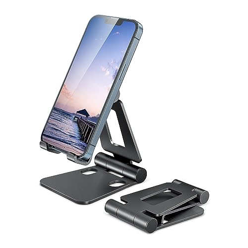 Desire2 Supporto pieghevole per telefono, supporto pieghevole per telefono cellulare e tablet, accessorio da scrivania per casa e ufficio, si adatta alla maggior parte degli smartphone e tablet