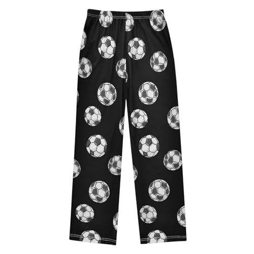 Pajama Pants Football Tile White Pattern Long Sleep Pants Lounge Bottoms2