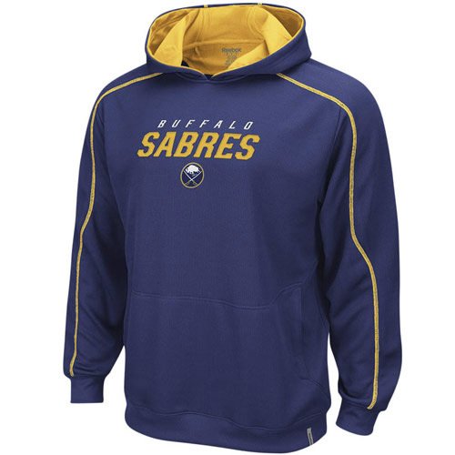 Buffalo Sabres Reebok Active Hooded Navy Pindot Fleece Sweatshirt