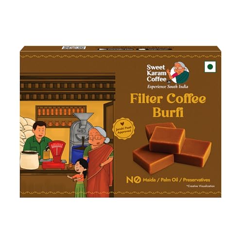 Image of Sweet Karam Coffee Filter Coffee Burfi - 125grams | No Maida or Preservatives | Made with Filter Coffee & Khoa | Authentic Homemade Recipe | Perfect for Gifting & Festive Celebration
