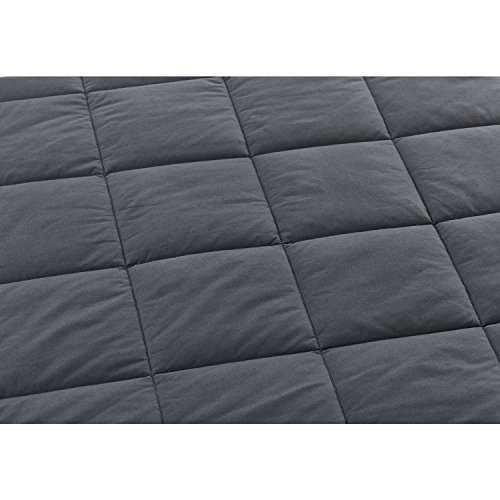 RelaxBlanket Weighted Blanket | 60''x80'',20lbs | for Individual Between 190-240 lbs | Premium Cotton Material with Glass Beads | Dark Grey