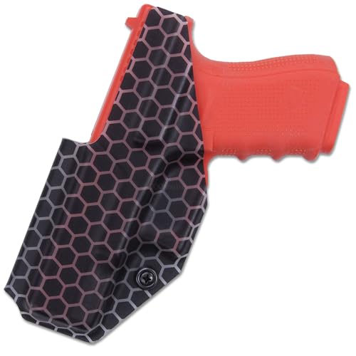 Image of KYDEX Thermoform Sheet - (Honeycomb Camo) - (Frosted Glass) - (Transparent /Black - Reversed) - (12in x 12in) - (1 Sheet) - (for Holster Making, Hobby) - (USA Made)