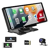 Portable Wireless Apple Carplay&Android Auto Car Stereo, CAMECHO 2022 Newest 9.3 Inch Touch Screen...