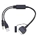 JIMAT BMW 30-Pin AUX, Mini Cooper Maserati 30 Pin Connector Lead USB AUX 3.5mm Jack Audio Music Interface iDrive AUX-in Cable | Data Sync & Charging | Compatible for iPod iPhone 3 4 4S