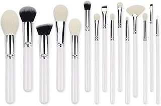15-Piece Animal Fur Makeup Brush Set, Fine-Po...