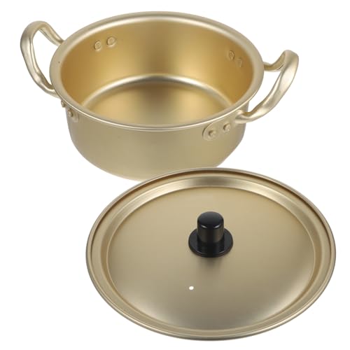 LALADEFIEE Practical Aluminum Cooking Pot Multi Function Instant Noodle Pot for Home Kitchen Easy to Clean Ergonomic Design for Stews Soups and Food