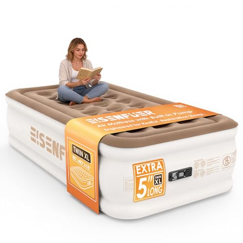 Air Mattress Twin XL with Built-in Pump, 18