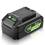 MAFACBAC 24V Battery Replacement for Greenworks: 24 Volt 6.0Ah for Greenworks 24V Lithium ion Lawn Mower Trimmer Weed Blower Battery MAX 29842 29852 LB24A020