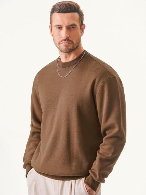 JMIERR Men's Casual Long Sleeves Crewneck Sweatshirts Cotton Pullover Sweatshirt for Men - Image 9