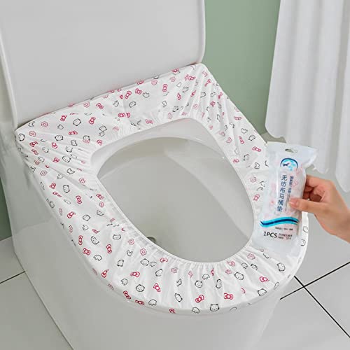 Fulenyi Toilettensitzbezug | Dickes und wasserdichtes Toilettensitzkissen | Tragbare Reise-Toilettenmatte aus Vlies-Gewebe für Camping, Ausgehen – Bild 3
