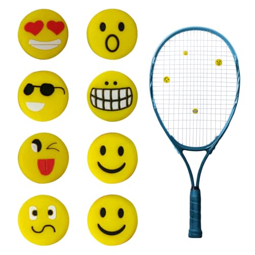 LACHT 8 Piezas Antivibrador Raqueta Tenis, Amortiguador Raqueta Tenis De Silicona, Divertido Amortiguador De Vibración Tenis Para Jugadores De Tenis, Accesorios Tenis Para Raqueta Bádminton Squash.
