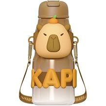 Cartoon Capybara Water Bottle Large Capacity Insulated Cup Stainless Steel Capybara Cup for Boys and Girls 650ml