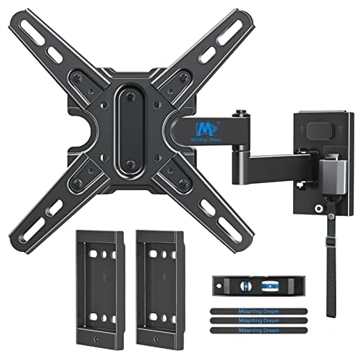 Mounting Dream UL Listed Lockable RV TV Mount for Most 13-43 inch TV, RV Mount for Camper Trailer Motor Home, Full Motion TV Wall Mount Quick Release with Dual Wall Plates, VESA 200mm, 22 lbs, MD2212